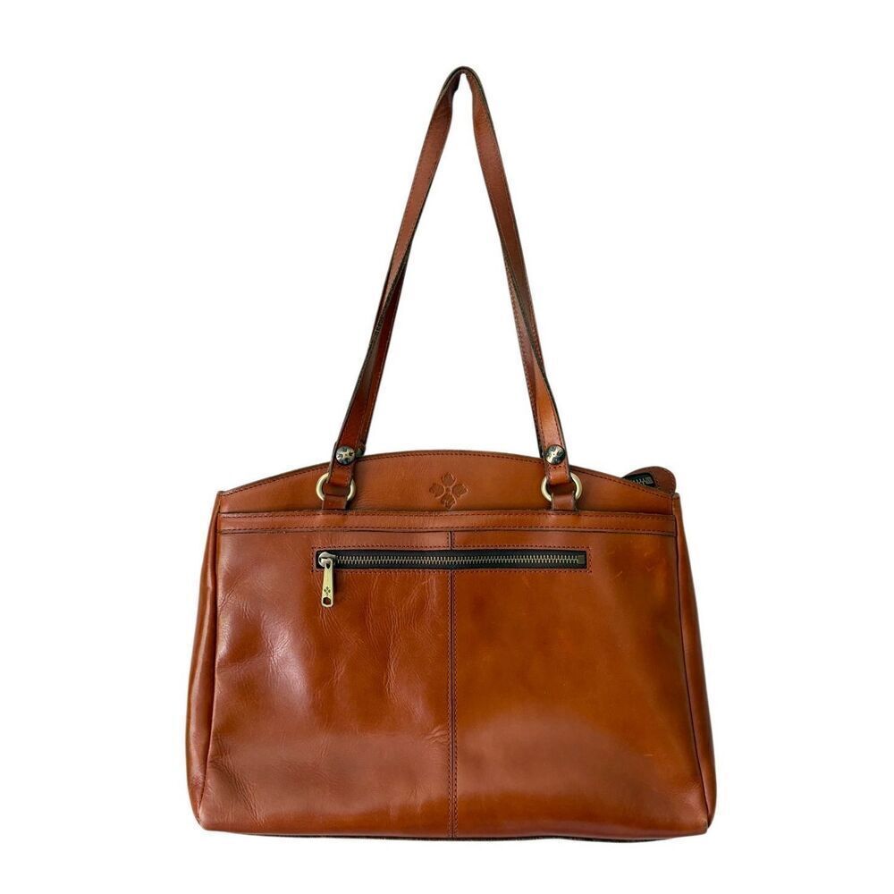 Patricia Nash Poppy Tote Heritage Brown Leather Purse Shoulder Bag